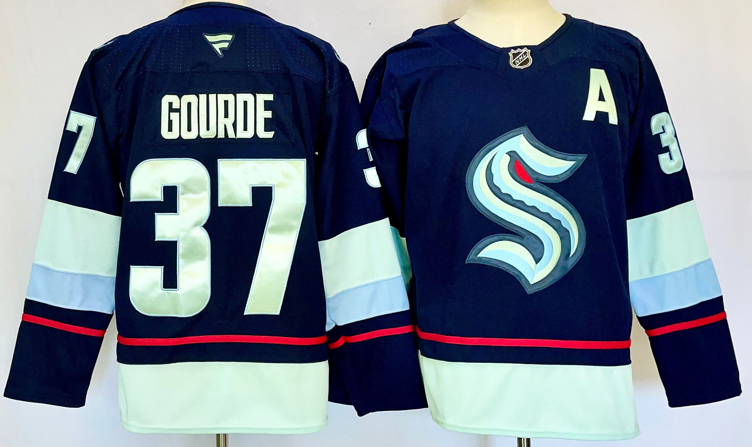 Men Seattle Kraken #37 Gourde Drak Blue 2025 Home Premier Player NHL Jersey->more nhl jerseys->NHL Jersey
